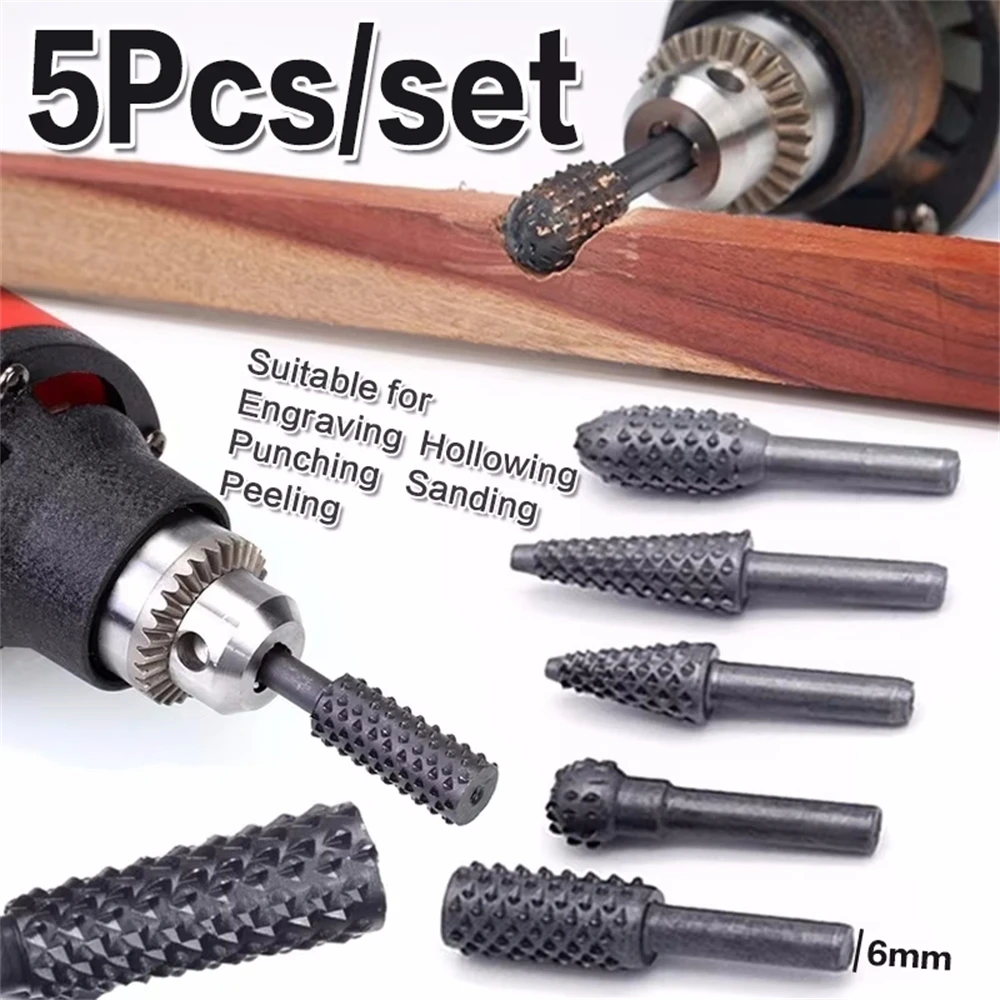 Woodworking Files And Rasps - 5 buah File kerajinan putar File