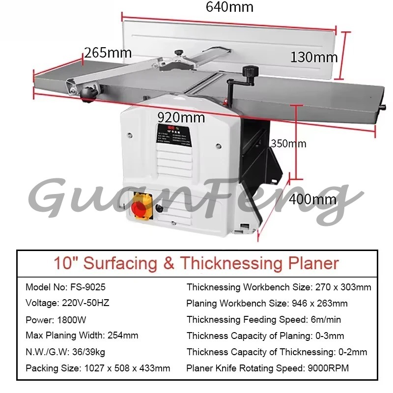 Mesin Ketam Kayu Multifungsi 1 - Woodworking Jointer ulasan dan harga
