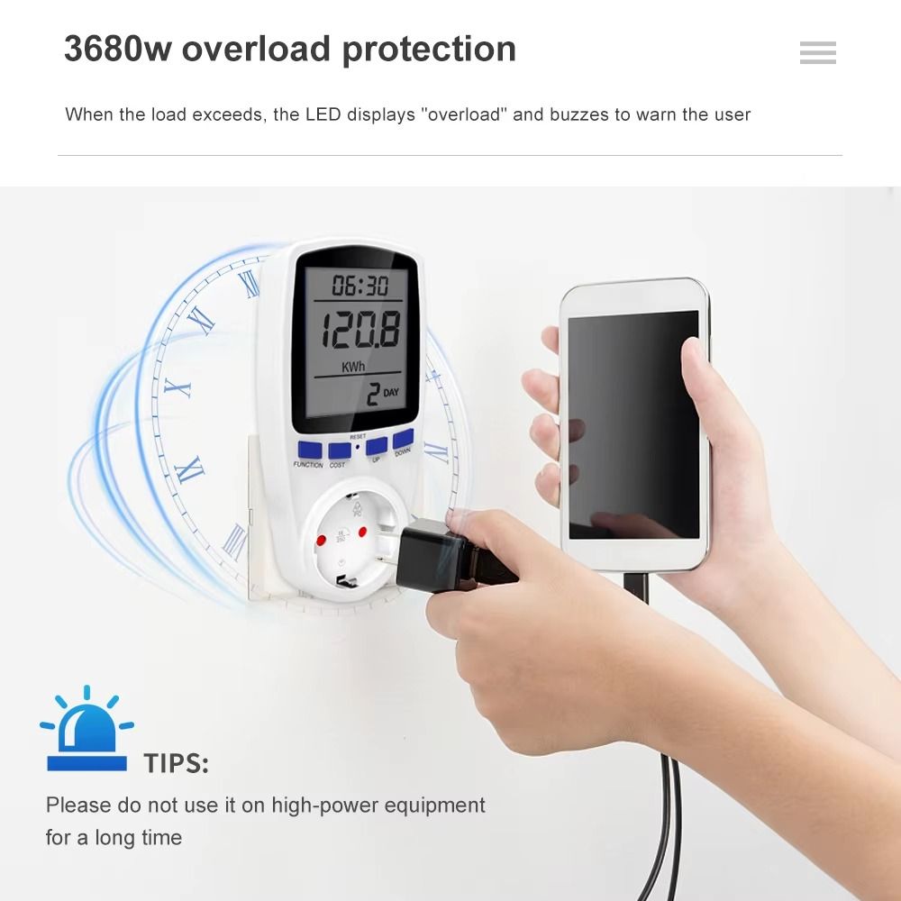 220V 110V Wattmeter LCD Digita - Woodworking Uk ulasan dan harga