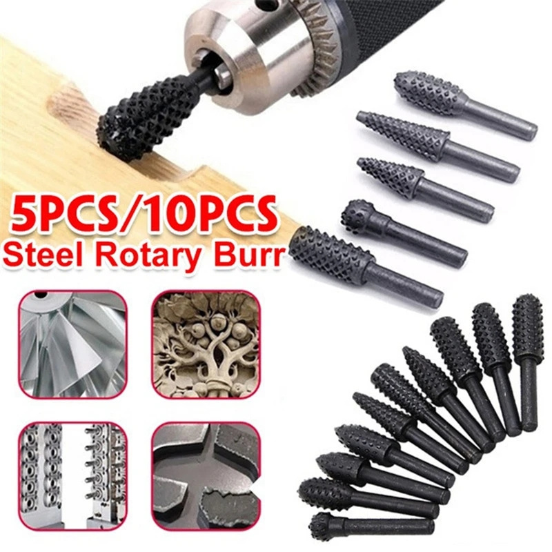 Set mata bor Rotari 6mm, 5 bua - Woodworking Files And Rasps ulasan dan harga