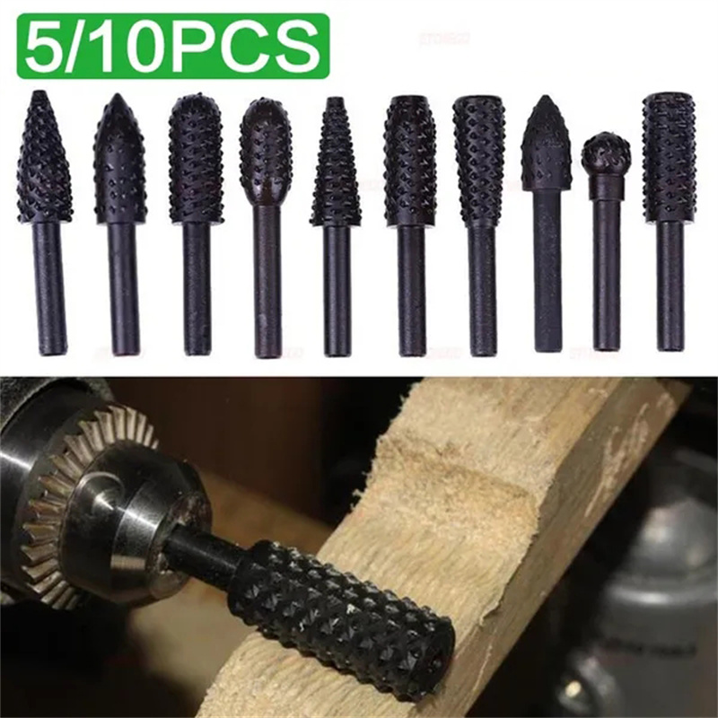 Set mata bor Rotari 6mm, 5 bua - Woodworking Files And Rasps ulasan dan harga