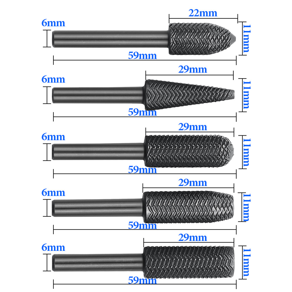 5 Buah Set Kikir Putar Potong  - Woodworking Files And Rasps ulasan dan harga