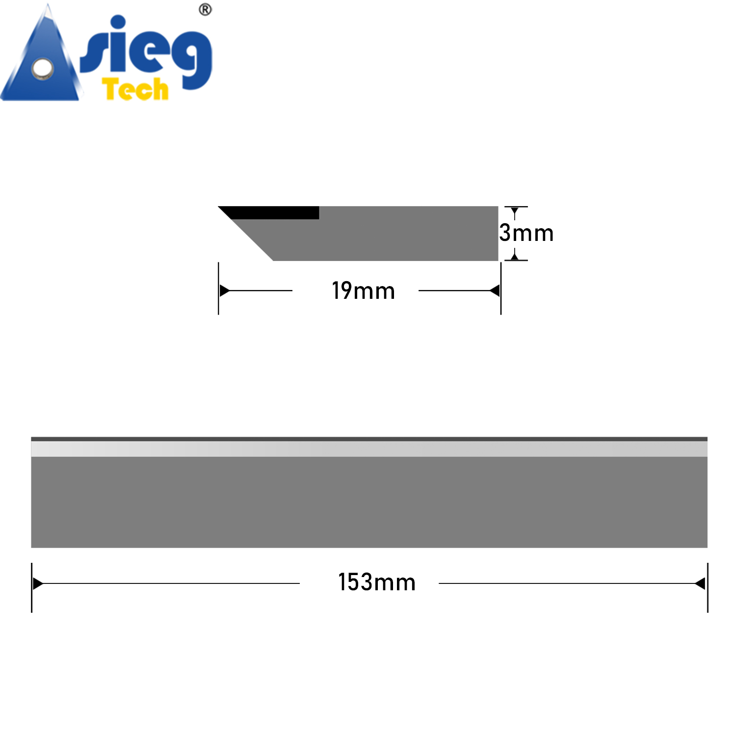 Pisau Ketam 153 × 19 × 3mm, TC - Woodworking Jointer ulasan dan harga