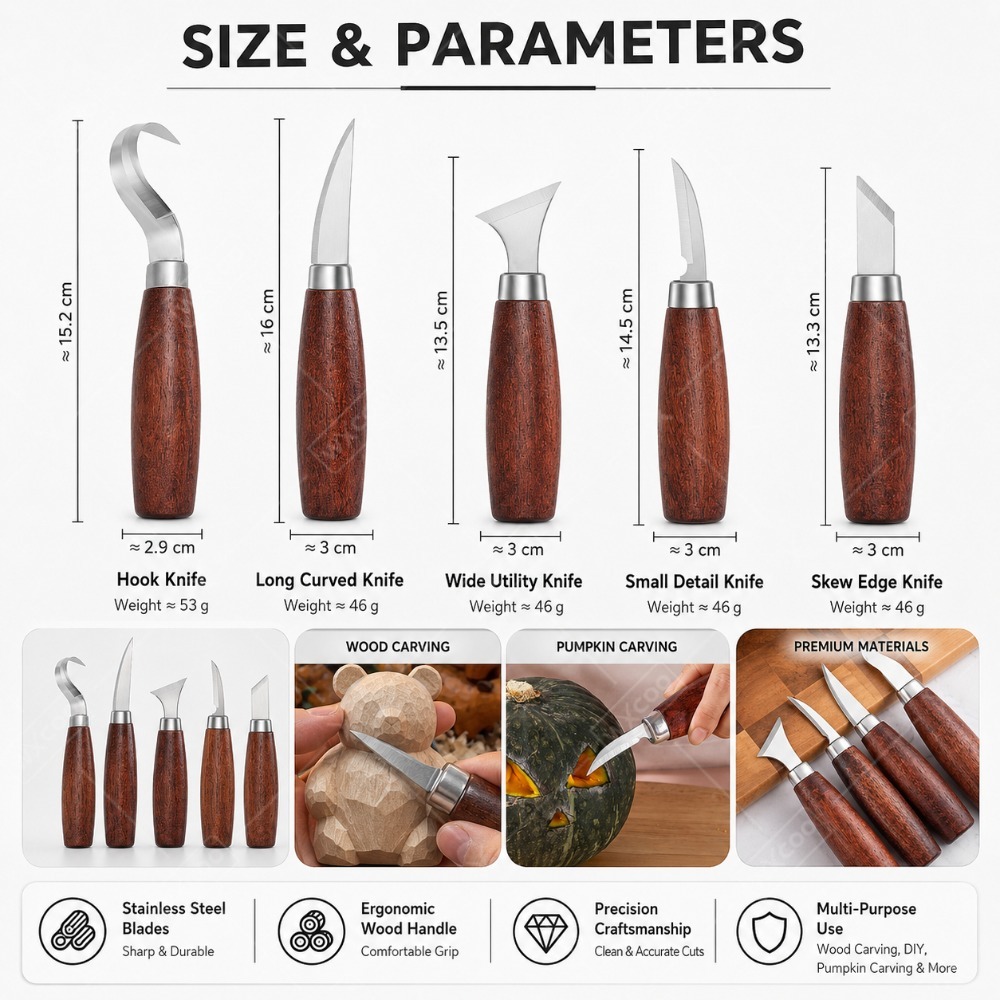 Set Pahat Ukir Kayu WXCOO, Bil - Woodworking Kits For Beginners ulasan dan harga
