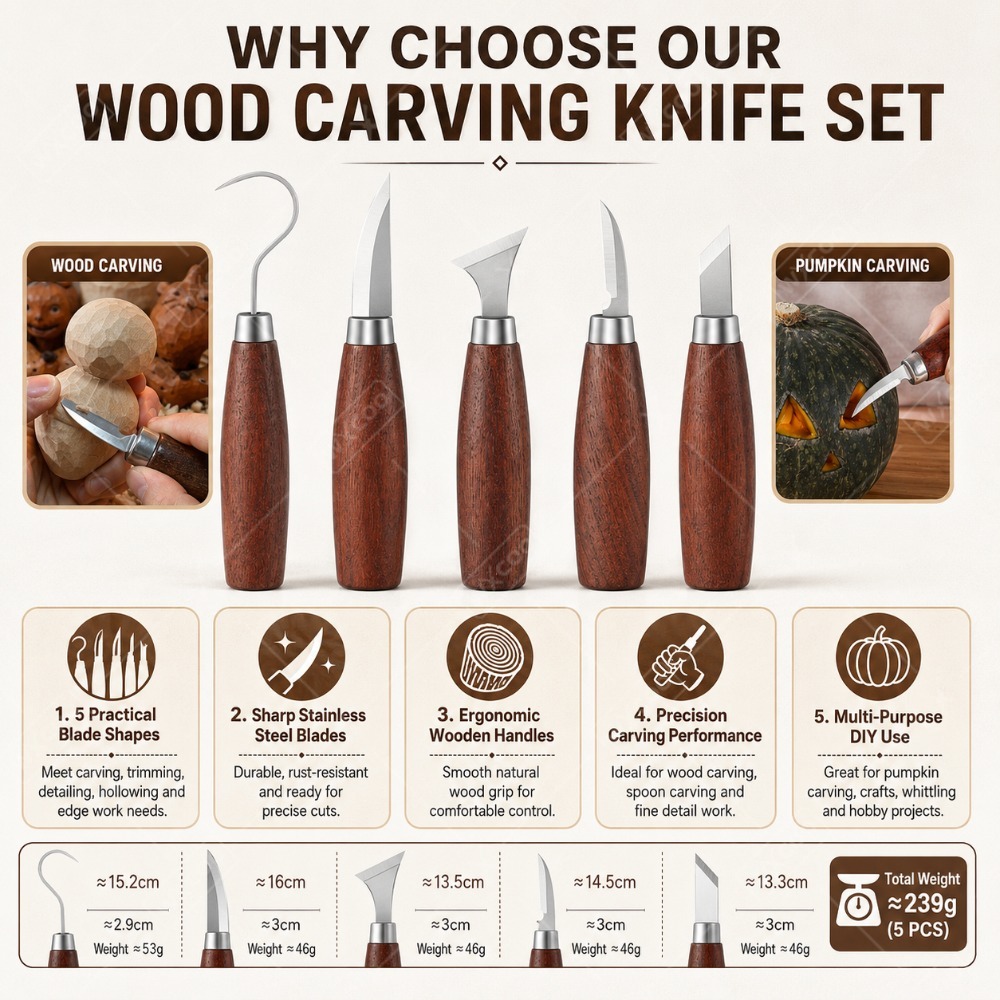 Set Pahat Ukir Kayu WXCOO, Bil - Woodworking Kits For Beginners ulasan dan harga
