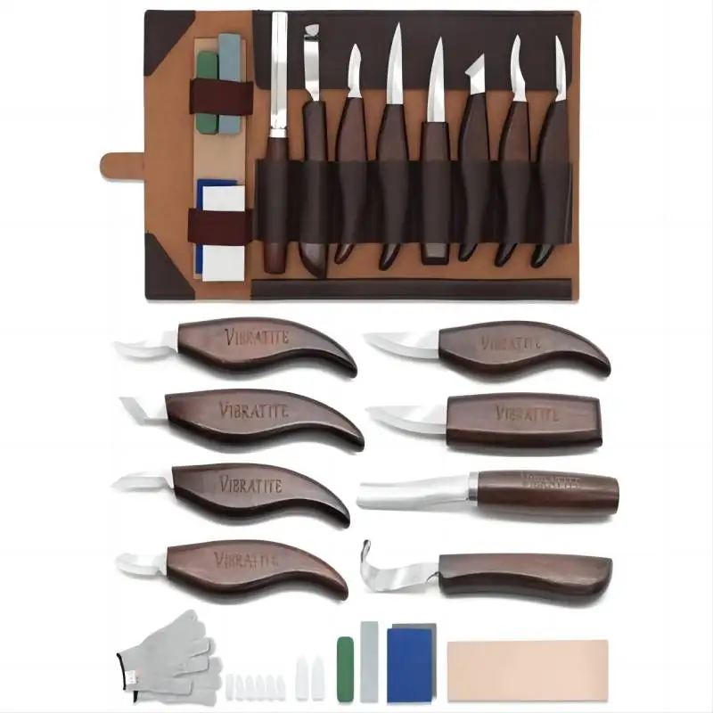 Kit ukiran kayu 15 buah, pisau - Woodworking Kits For Beginners ulasan dan harga